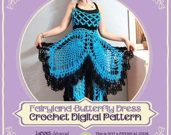 Fairyland Butterfly Dress Crochet Digital Pattern - Etsy