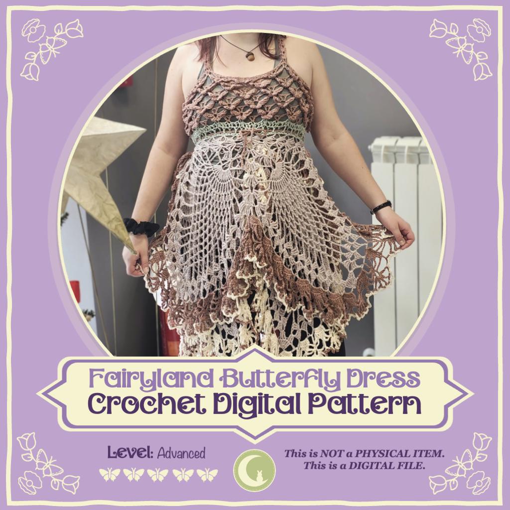 crochet butterfly dress pattern Crochet Dress Pattern Butterfly Beginner Friendly (PDF Pattern)