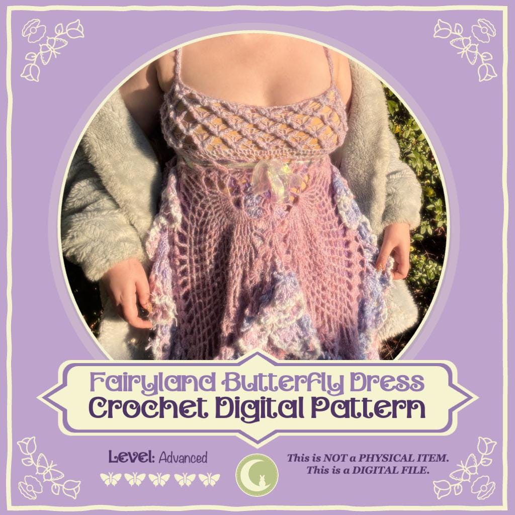 crochet butterfly dress pattern Butterfly shelly crochet dress
