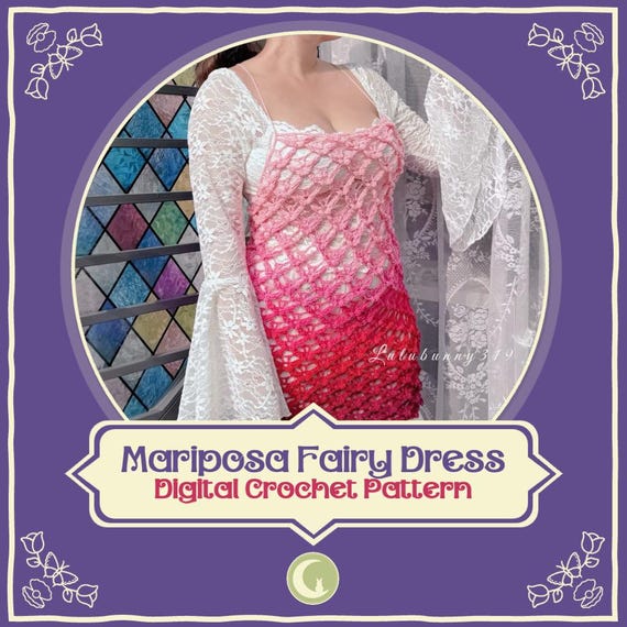 Mariposa Butterfly Fairy Dress Crochet Digital Pattern - Etsy