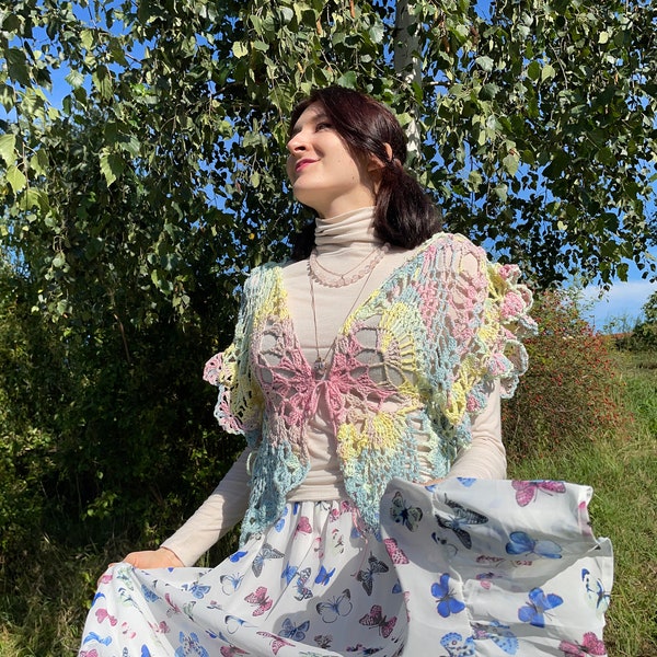 Modèle au crochet de gilet papillon Fairyland