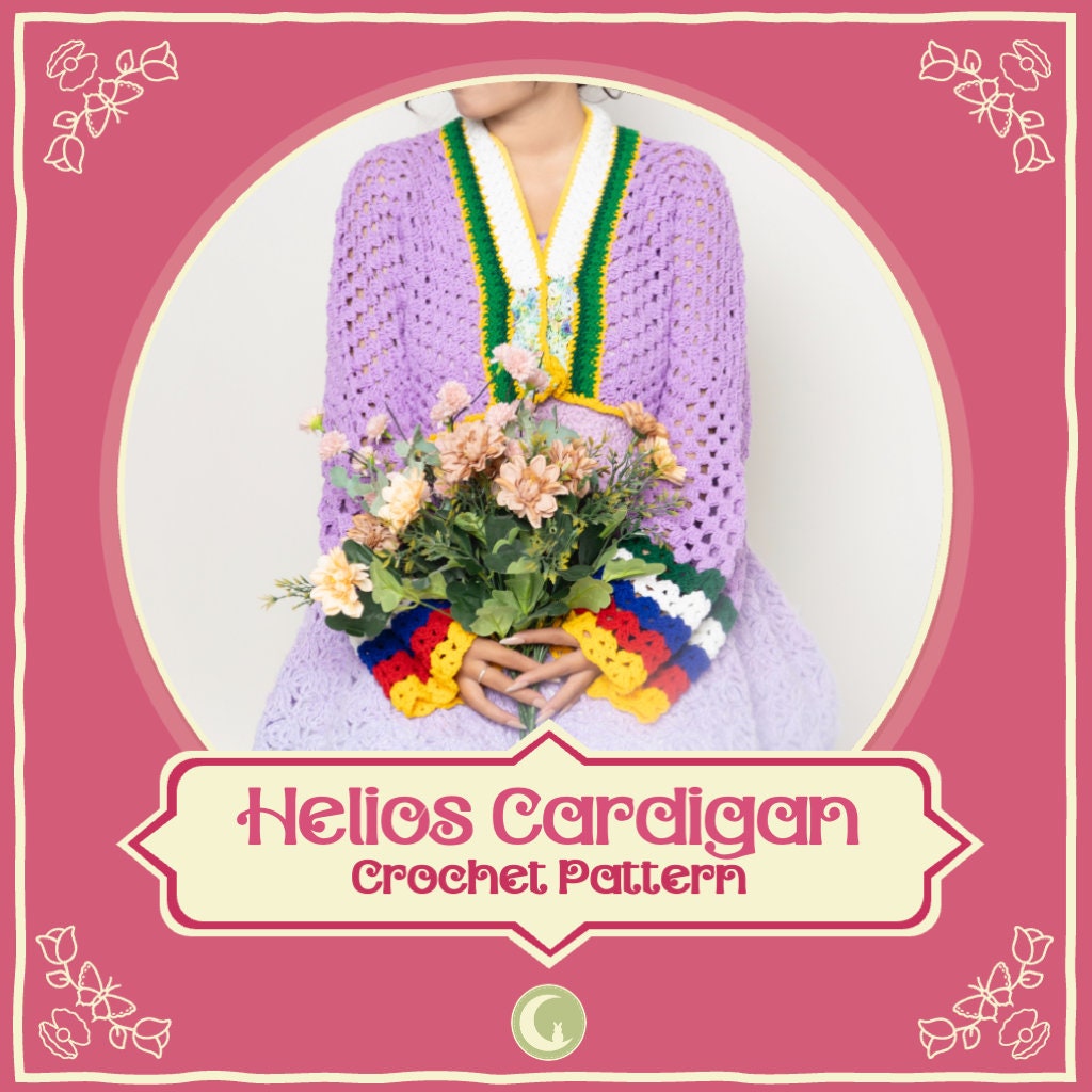 Helios Nhật Bình Inspired Hexagon Cardigan Crochet DIGITAL Pattern
