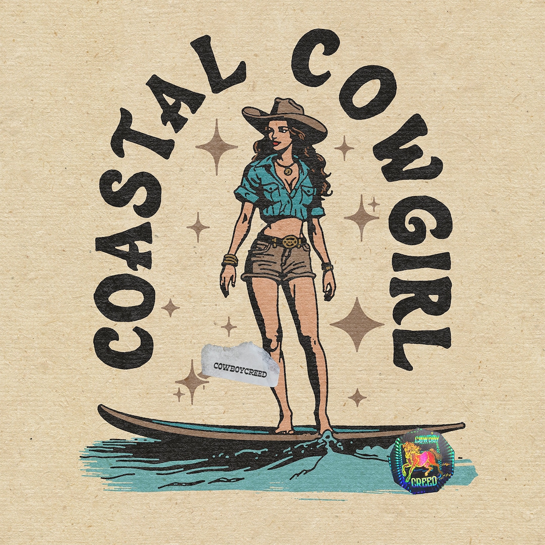Coastal Cowgirl Clipart, Coastal Cowgirl Graphics, Coastal Cowgirl PNG
