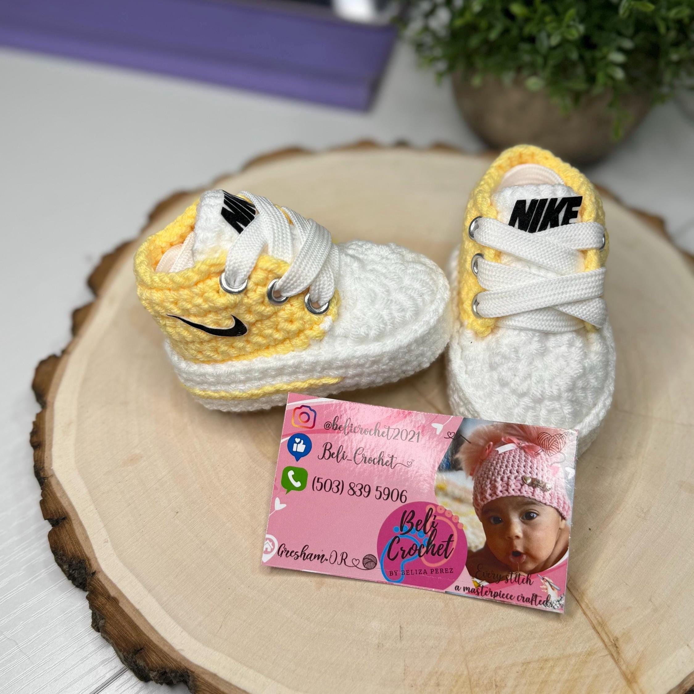 Knitted baby nike booties sale