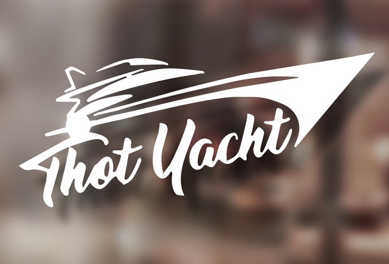 Thot Yacht Car Decal Sticker Thot Yacht Window Banner Decal Etsy