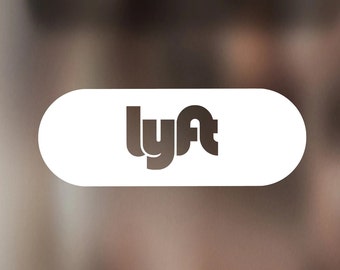 Lyft logo (Buy 1 Get 1 Free 6 - 7 Inch Only!) - Vinyl Decal Sticker (Cut-Out) - Multiple colors available!