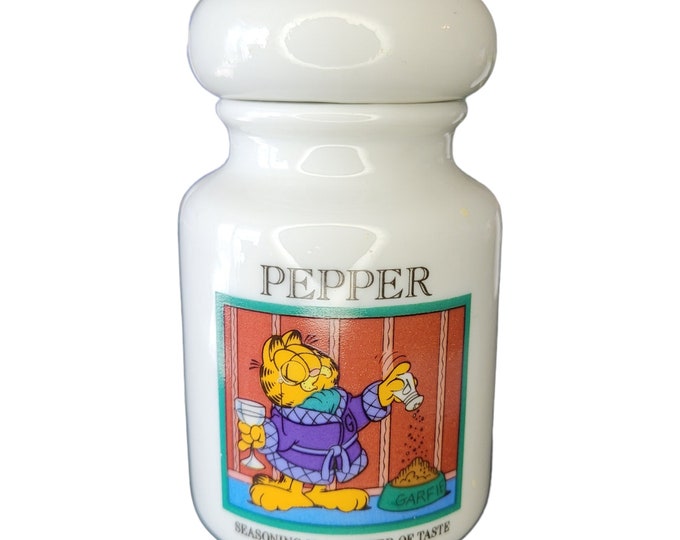 Danbury Mint Garfield Pepper Spice Jar Vintage 1994 Etsy