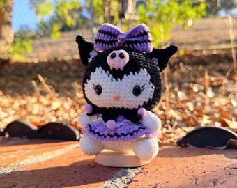 クロミかぎ針編みサンリオドール|あみぐるみクロミ人形 |手作りクロミ