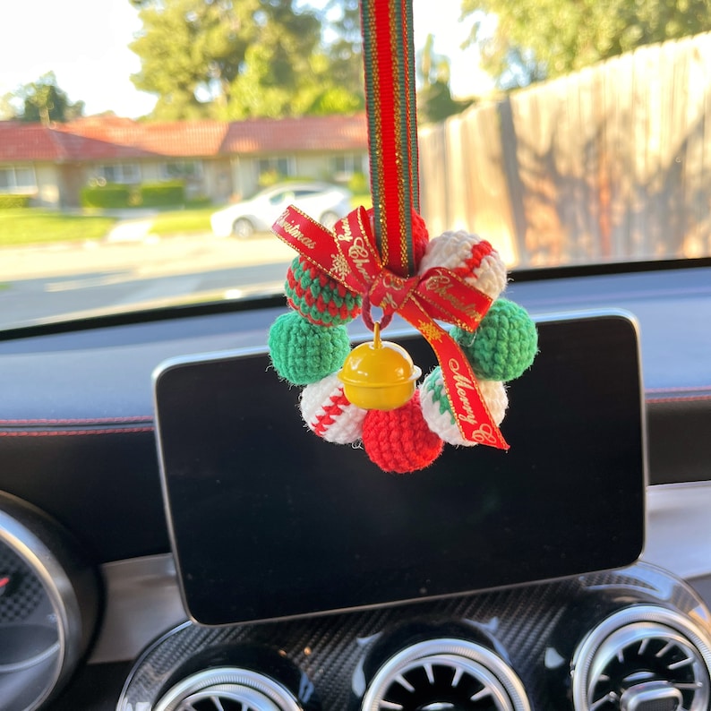 Christmas Decor Crochet Christmas Ornaments Car Accessories Etsy