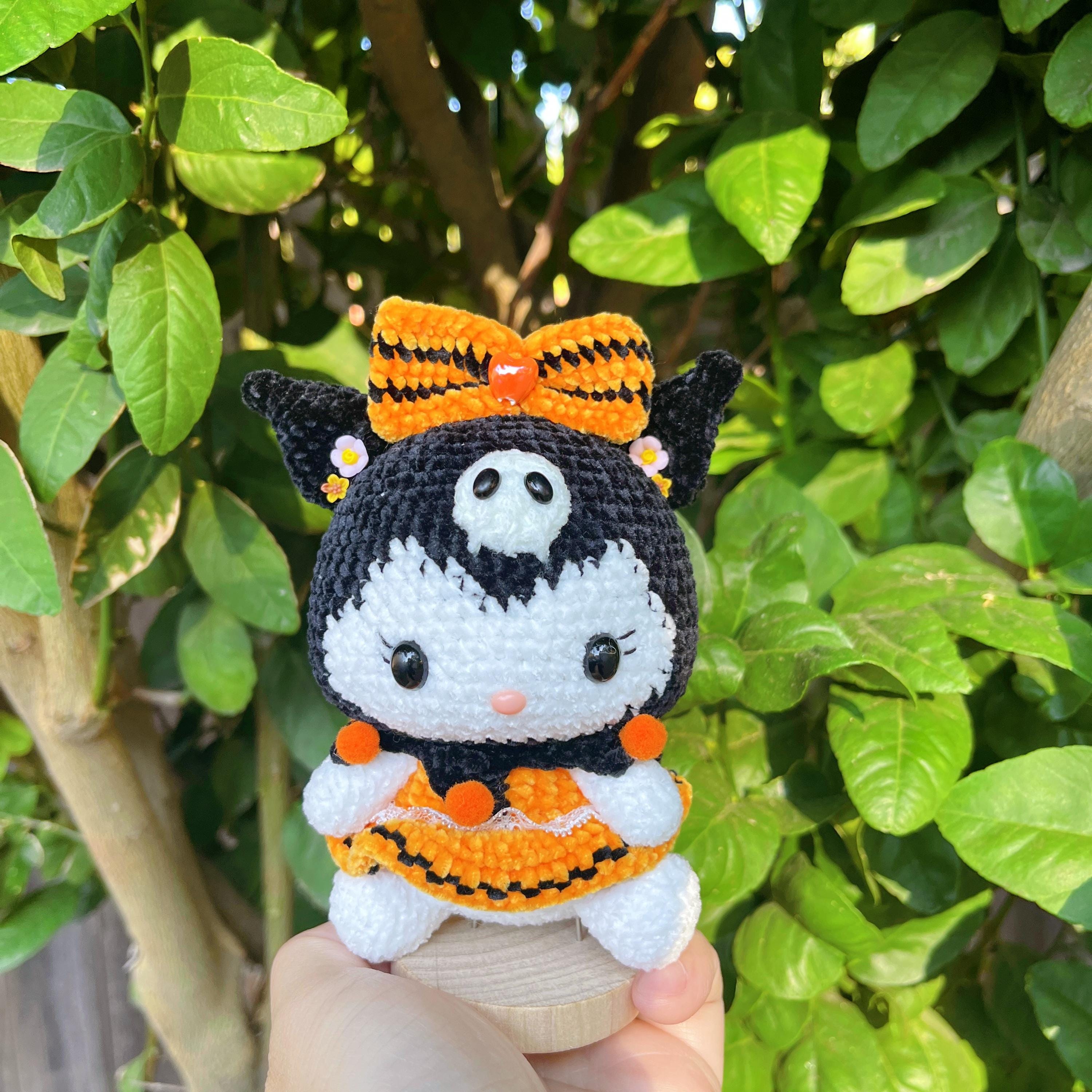 Kuromi Halloween Crochet Doll – Glow in the Dark Handmade Plush