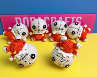 ブードゥーかぎ針編み - 不気味なサム人形、あみぐるみ