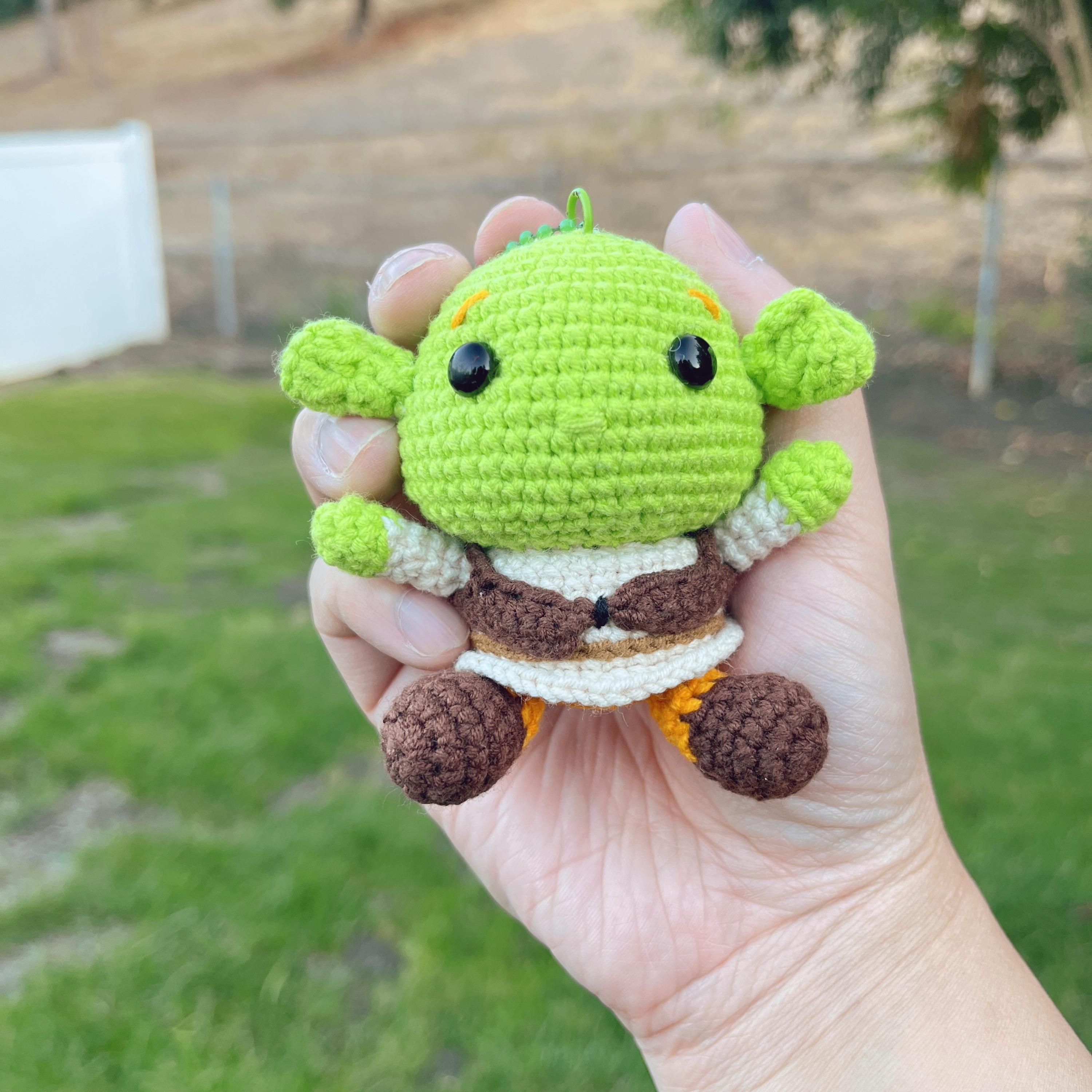 Shrek Crochet Doll | Handmade Amigurumi Shrek Keychain | Cute Shrek Decor