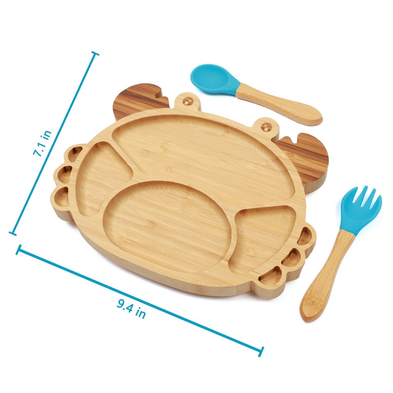 Personalized BPA Free Bamboo Baby Plate With Suction for Baby Etsy