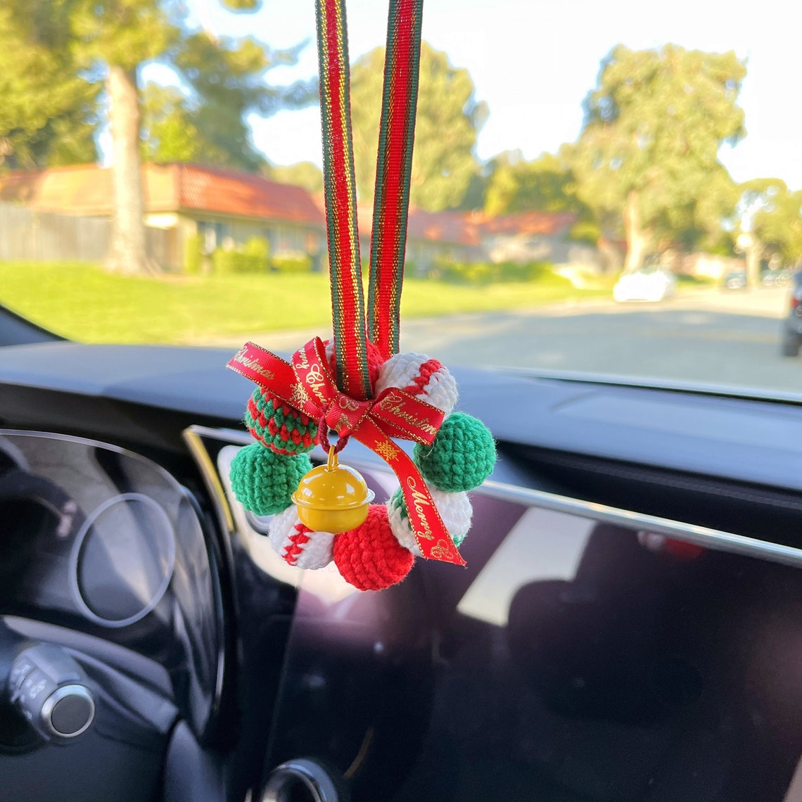 Christmas Decor Crochet Christmas Ornaments Car Accessories Etsy