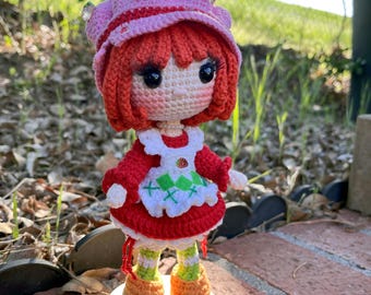 ストロベリーショートケーキのかぎ針編み人形 | 手作りあみぐるみ