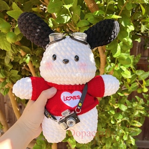 Dog crochet animal doll handmade plush dog doll amigurumi stuffed toy crochet animal plush for bag charm holiday gift