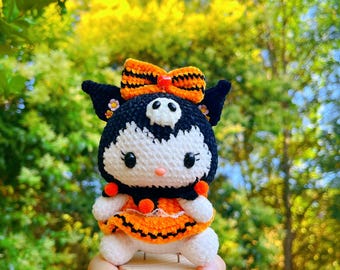 Kuromi Halloween Crochet Doll – Glow in the Dark Handmade Plush