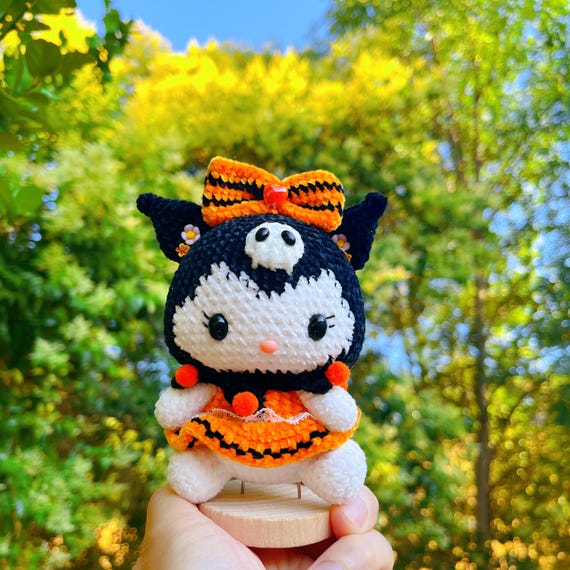 Kuromi Halloween Crochet Doll – Glow in the Dark Handmade Plush