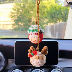 Cute Car Accessories Mirror Hanging Fluffy Sunny Doll Cute Charm