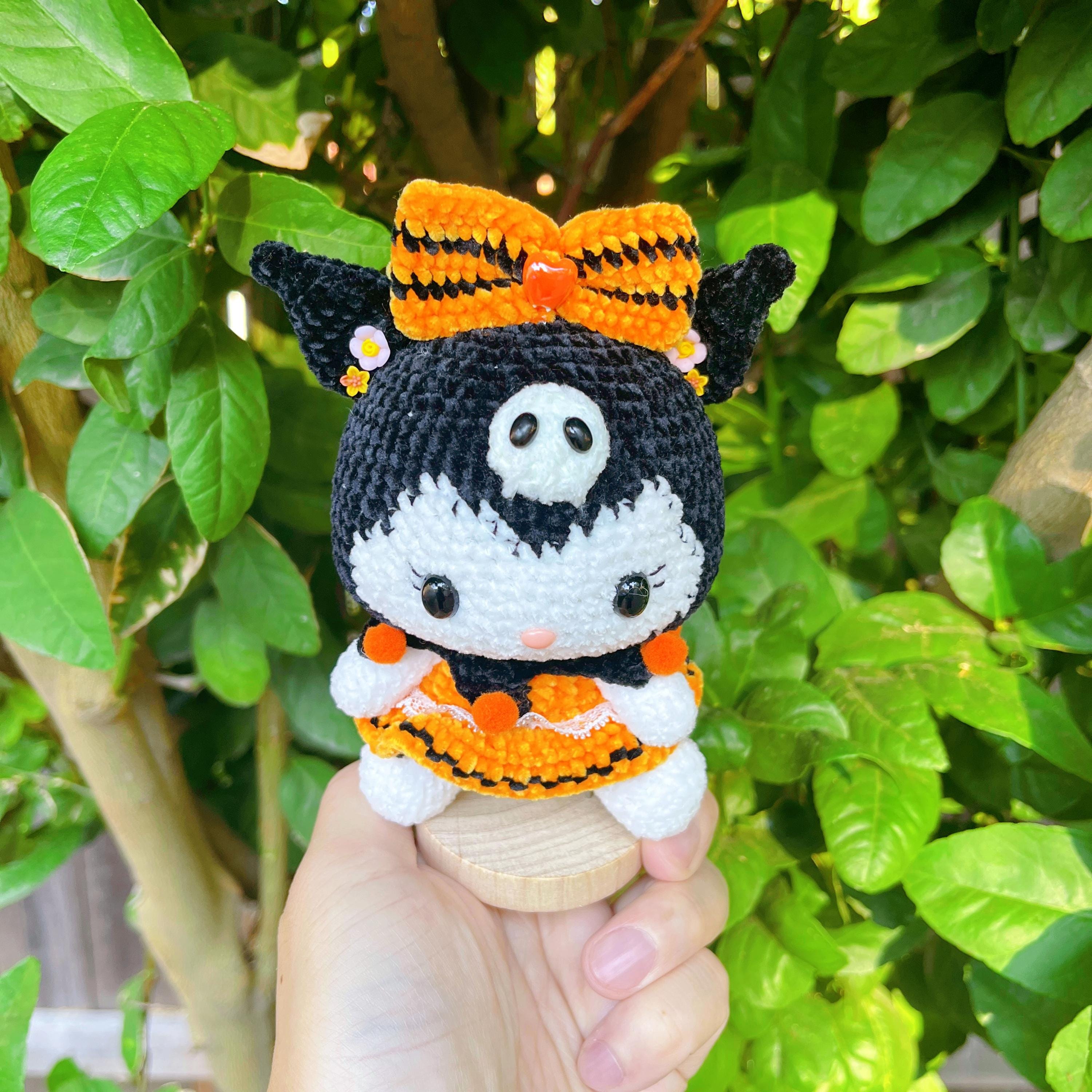 Kuromi Halloween Crochet Doll – Glow in the Dark Handmade Plush