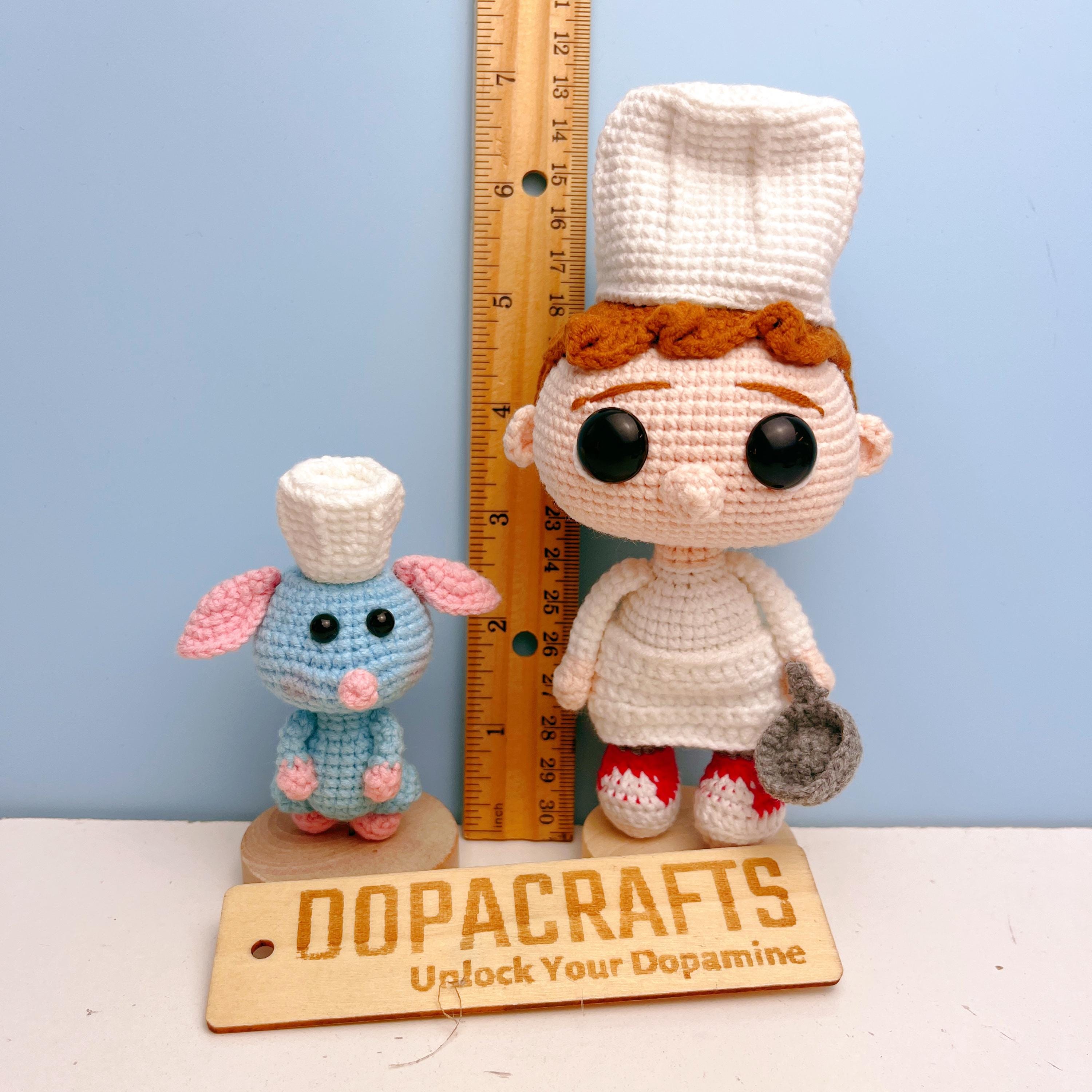Crochet Ratatouille Remy & Chef Skinner Set | Handmade Amigurumi Pixar ...
