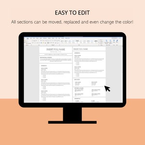 Minimalist Resume CV Template With Cover Letter - Etsy