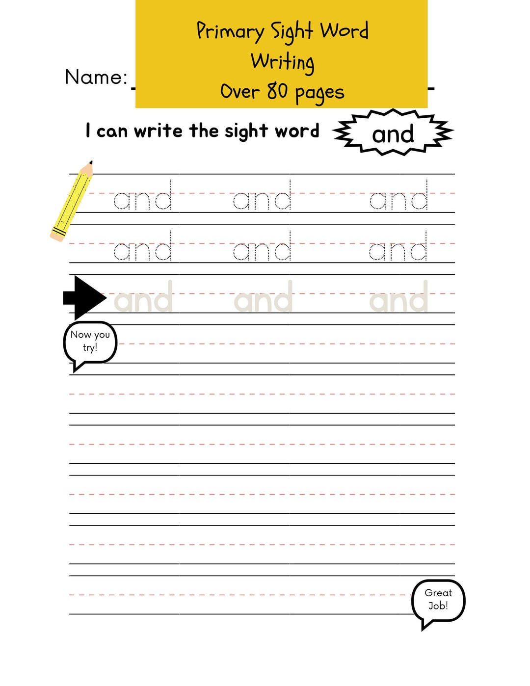 Sight Word Worksheet Bundle Etsy Sight Word Worksheet Bundle Etsy