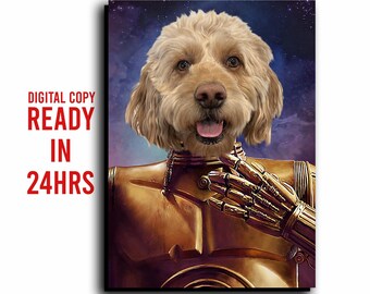 Custom Star Wars Pet Portrait: Droid Costume (Digital Copy)