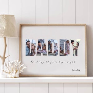 Daddy Photo Collage, Father&#39;s Day Gift, Custom Gift For Dad , Daddy&#39;s Gift , Personalized Home Portrait, Digital copy only