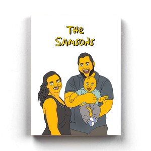 Custom Simpson Family Portrait: Personalized Digital Art (Digital File)