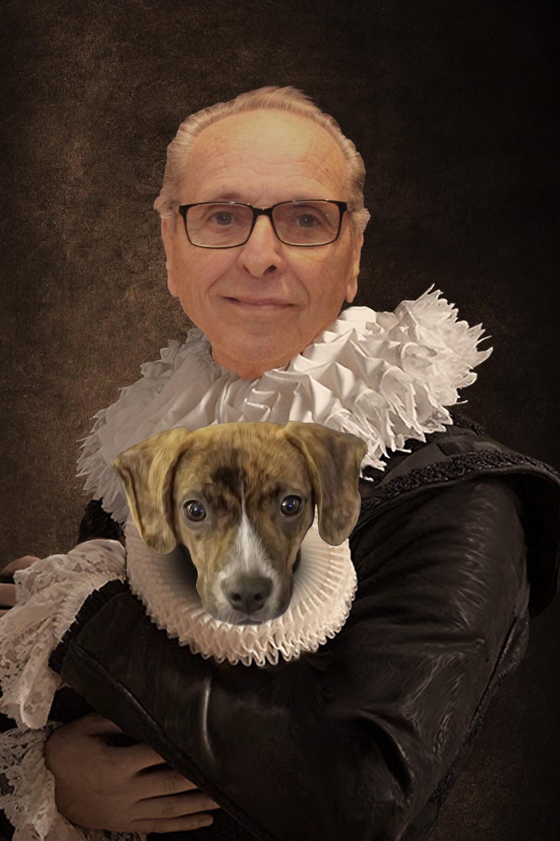 Retrato de mascota renacentista personalizado: regalo de disfraz clásico (solo digital) imagen 4