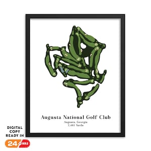 Personalized Golf Course Map, Golf Art Decor, Illustrated golf Map, Golf Poster, Golf Map, Golf Poster, Christmas Gift