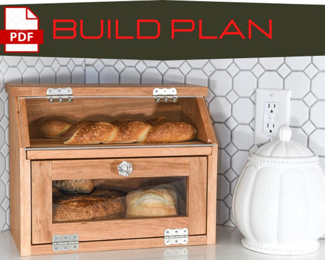 DIY Two Story Bread Box Plan Step by Step Detailed and Etsy