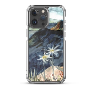 Edelweiss iPhone Case: Floral Watercolor Wildflower Design