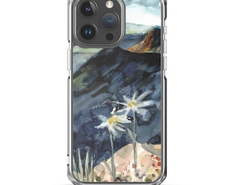 Funda para iPhone Edelweiss: Diseño floral de acuarela con flores silvestres
