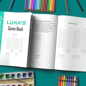 Personalized Mastermind Game Book - Custom Name Book - Family Game Night - Mastermind Game