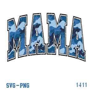 Retro Camo Mama PNG SVG, Vintage Camouflage Mom Design, Mother&#39;s Day Sublimation File, Old School Camo Shirt Graphic, Digital Download