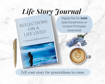 Life Story Journal Legacy Journal Guided Journal Mothers Day Gift for Mom Birthday Gift Family History Life Story Book Printable Journal
