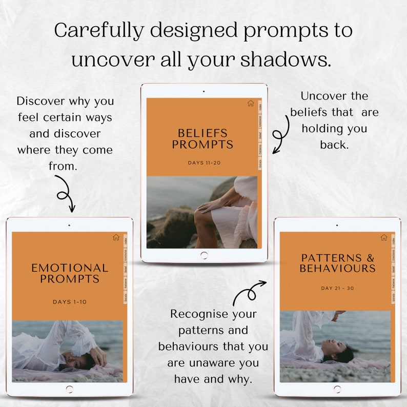 Shadow Work Journal Prompts Workbook Book of Shadows Therapy - Etsy