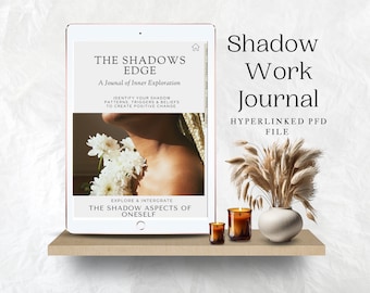 Diario del lavoro sull'ombra suggerisce cartella di lavoro, Libro delle ombre, diario terapeutico Lavoro ombra digitale per principianti, Goodnotes, Salute mentale stampabile