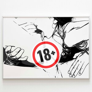 Black Erotic Art Threesome - Sexy Threesome Art - Etsy Hong Kong