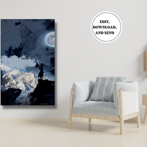 Beauté de la nuit impression Wall Art, décoration murale naturelle et vive, Art mural moderne, Art mural Extra Large, cadeau de Noël