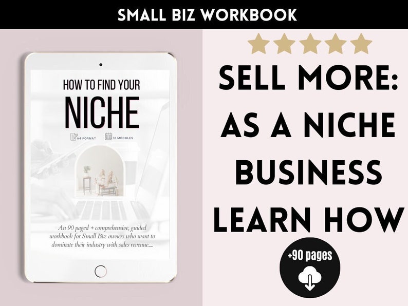 Niche Finder How to Find Your Niche Workbook Small Business Etsy