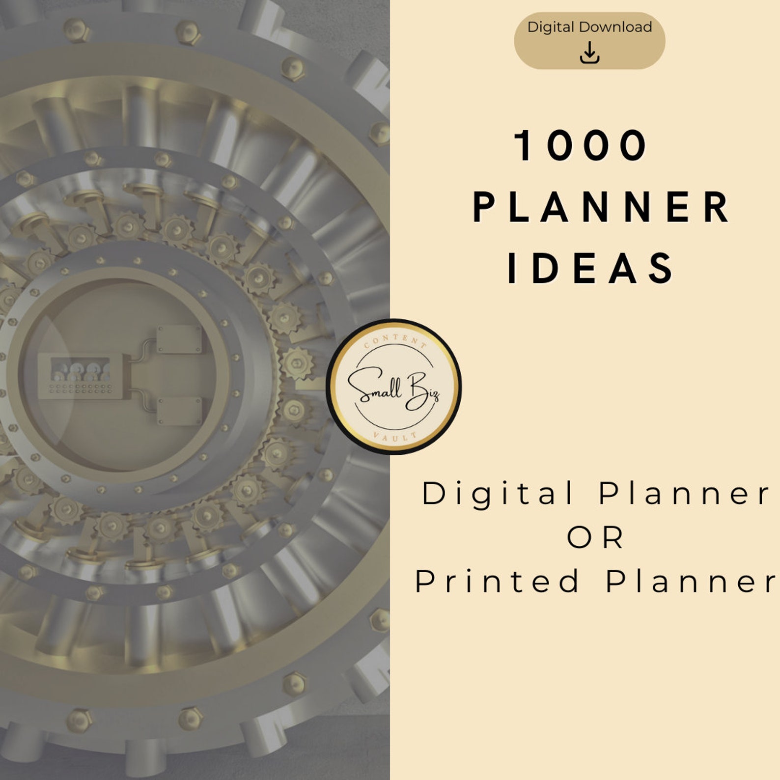 1000 Planner Ideas / Small Business / Digital Product Template / Small