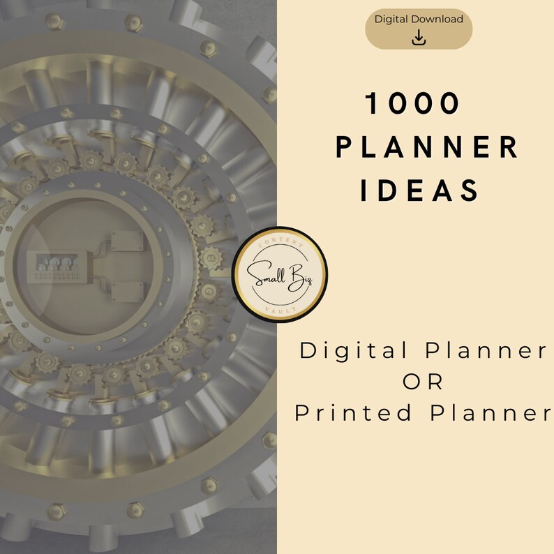 1000 Planner Ideas / Small Business / Digital Product Template / Small