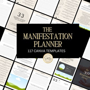 Manifestatie Journal, Digitale Manifestatie Journal, Manifest Your Dreams, 369 spiritueel dagboek, Digitable Printable, Small Business Idea