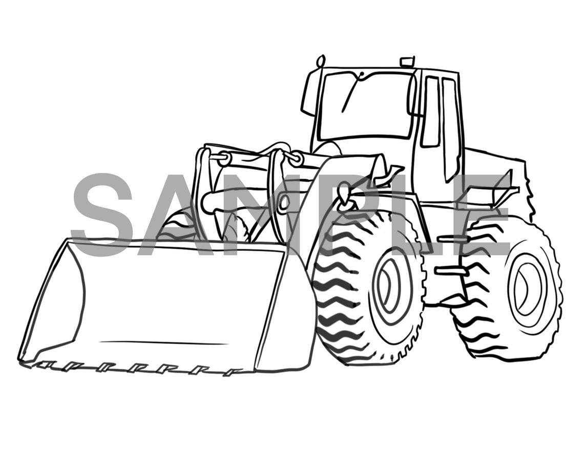 Kids Coloring Pages Construction Equipment Realistic - Etsy
