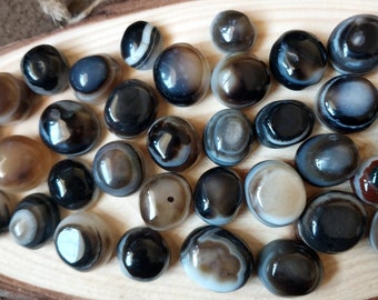 Black Sulemani Eye Smooth Round Loose Gemstone, Sulemani Eye Round Jewelry Making Gemstone loose stone at wholesale price