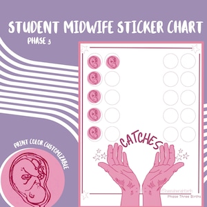 Klistermärkesdiagram för barnmorskestudenter fas 3 PEP **nedladdningsbart