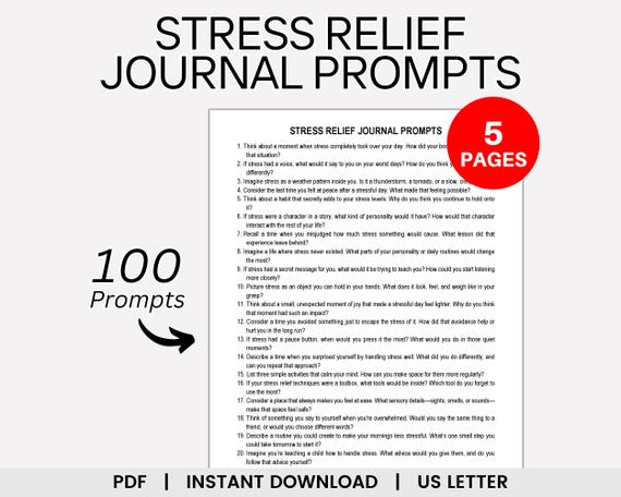 Stress Relief Journal Prompts, Journal Prompts for Stress Relief, Anxiety Journal Prompts, Stress Journal, Stress Management, Mental Health